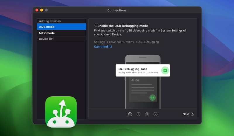 Android file transfer assistant for Mac